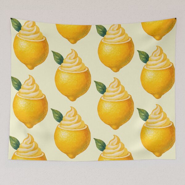 Item preview, Watercolor Sfusato Amalfi Lemon – Lemon Sorbet Served in Citrus Fruit  designed and sold by EmeraldeaArt.