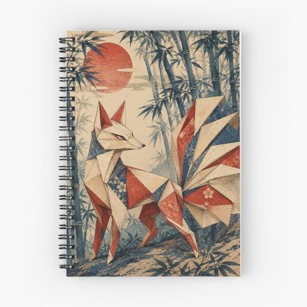 Item preview, Geometric Fox - Vintage Japanese Origami Ukiyo-e Woodblock designed and sold by bapupa.