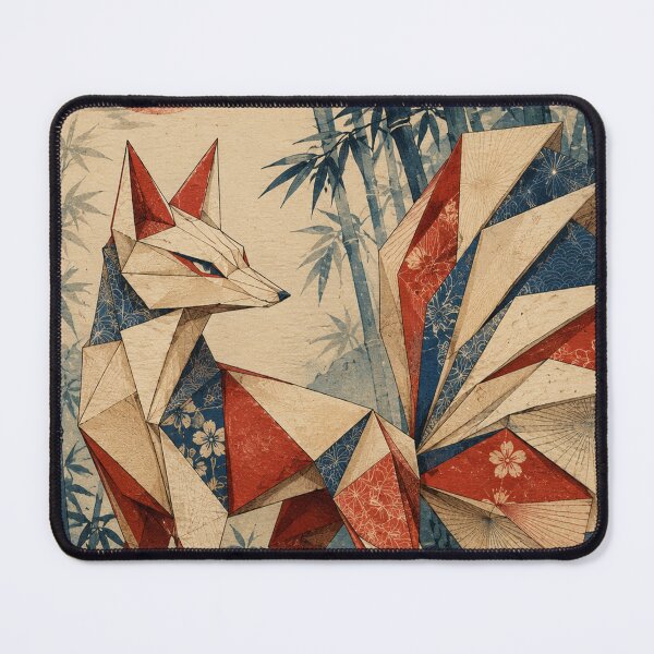 Item preview, Geometric Fox - Vintage Japanese Origami Ukiyo-e Woodblock designed and sold by bapupa.
