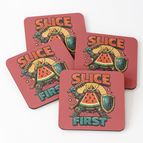 Item preview, Watermelon Shogun – SLICE FIRST Retro Comic Style designed and sold by Moedex.
