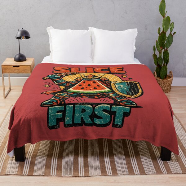 Item preview, Watermelon Shogun – SLICE FIRST Retro Comic Style designed and sold by Moedex.