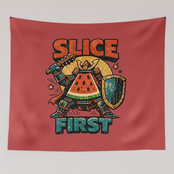 Item preview, Watermelon Shogun – SLICE FIRST Retro Comic Style designed and sold by Moedex.