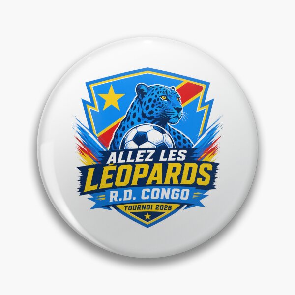 Item preview, DR Congo 2026 Leopards Football Crest designed and sold by RedCircleArt.