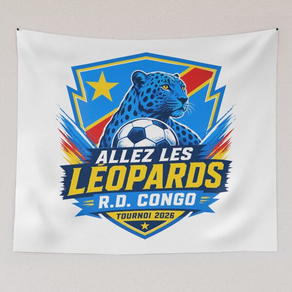 Item preview, DR Congo 2026 Leopards Football Crest designed and sold by RedCircleArt.