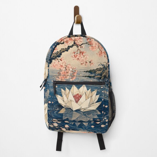 Item preview, Lotus Bloom - Vintage Japanese Origami Ukiyo-e Woodblock designed and sold by bapupa.