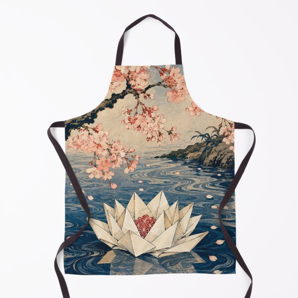 Item preview, Lotus Bloom - Vintage Japanese Origami Ukiyo-e Woodblock designed and sold by bapupa.