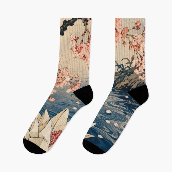 Item preview, Lotus Bloom - Vintage Japanese Origami Ukiyo-e Woodblock designed and sold by bapupa.