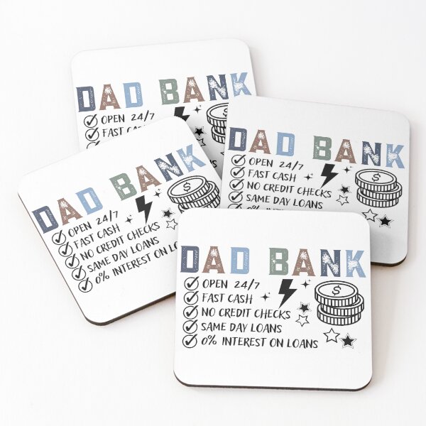 Item preview, Dad Bank Open 24 7 Funny Father's Day Gift Financial Humor Design designed and sold by tarzbol.