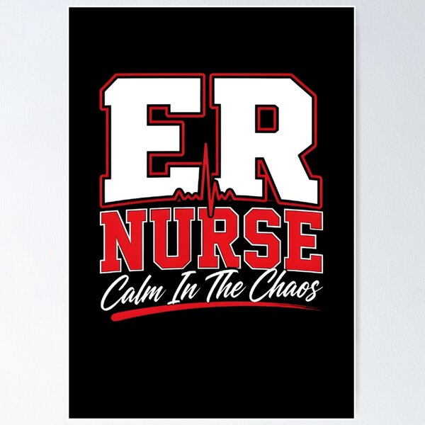 Item preview,  ER Nurse Calm In The Chaos Emergency Room Athletic Design designed and sold by Octupussy.