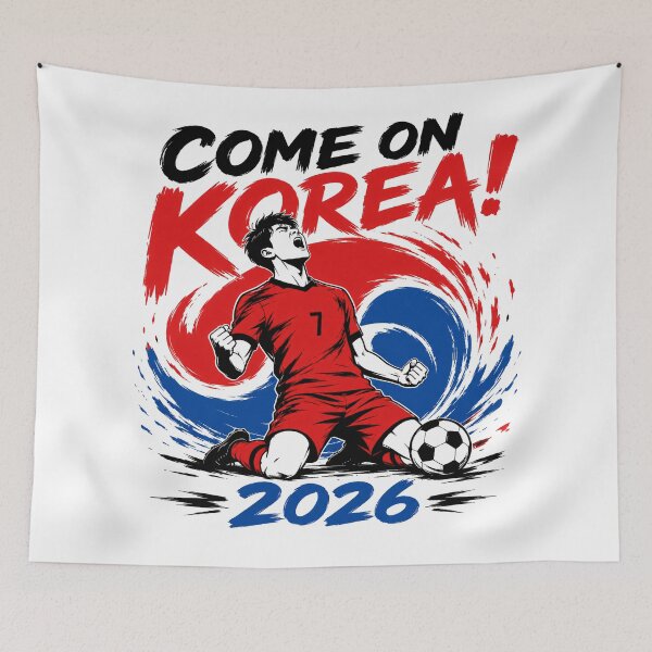 Item preview, Korea 2026 Football Fan Design designed and sold by RedCircleArt.