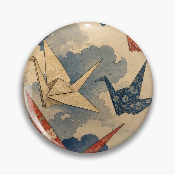 Item preview, Paper Crane Flight - Vintage Japanese Origami Ukiyo-e Woodblock designed and sold by bapupa.