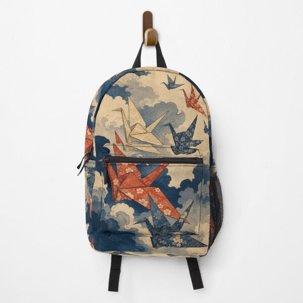 Item preview, Paper Crane Flight - Vintage Japanese Origami Ukiyo-e Woodblock designed and sold by bapupa.