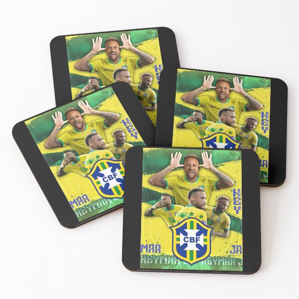 Item preview, Neymar Jr CBF Brazil Football Collage designed and sold by Moonpaw-Whimsy.