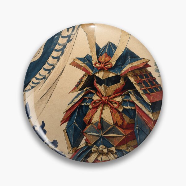 Item preview, Samurai Armor - Vintage Japanese Origami Ukiyo-e Woodblock designed and sold by bapupa.