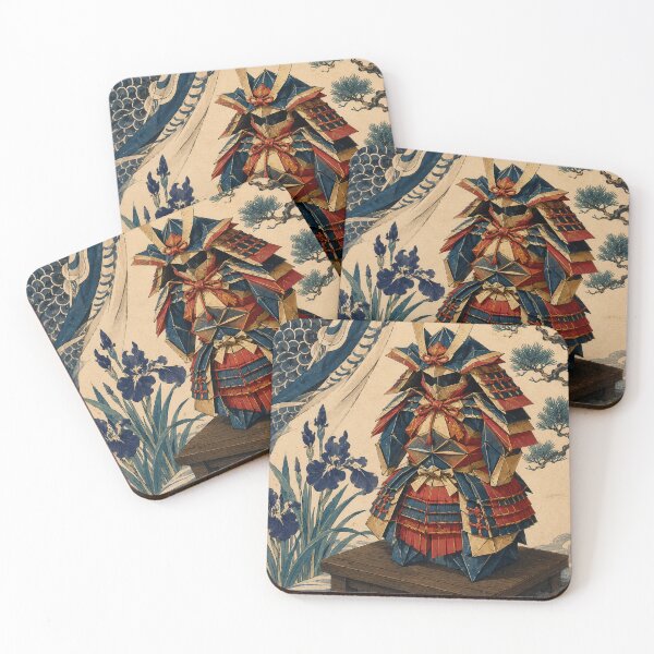 Item preview, Samurai Armor - Vintage Japanese Origami Ukiyo-e Woodblock designed and sold by bapupa.