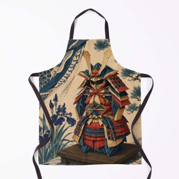 Item preview, Samurai Armor - Vintage Japanese Origami Ukiyo-e Woodblock designed and sold by bapupa.