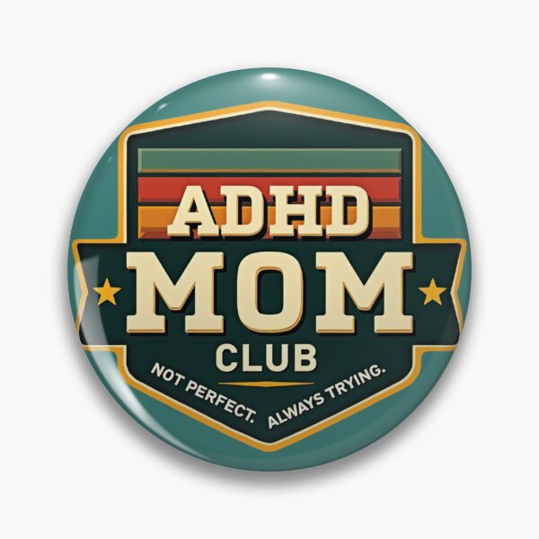 Item preview, ADHD Mom Club Not Perfect Always Trying Retro Vintage Design designed and sold by CollectionsJEm.