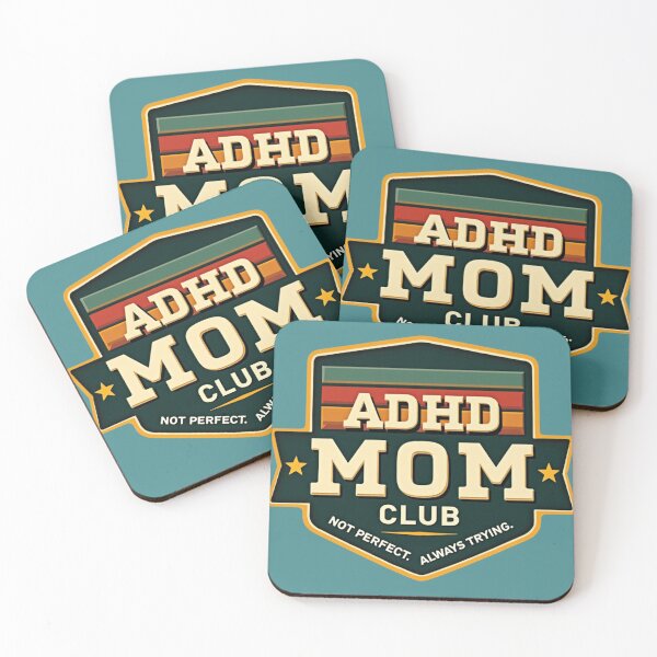 Item preview, ADHD Mom Club Not Perfect Always Trying Retro Vintage Design designed and sold by CollectionsJEm.