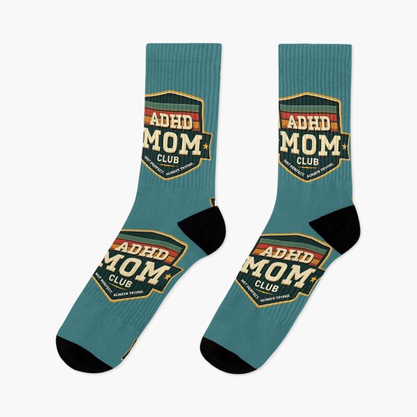 Item preview, ADHD Mom Club Not Perfect Always Trying Retro Vintage Design designed and sold by CollectionsJEm.