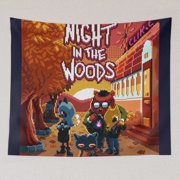 Item preview,  Night in the woods scene Pixel ARt designed and sold by · GAMING SOUL ·.