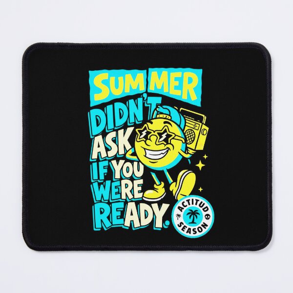 Item preview, Summer Didn't Ask If You Were Ready Retro Sun Boombox Graphic — Funny Summer Attitude Streetwear designed and sold by SkTee2k.