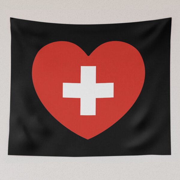 Item preview, Switzerland Flag Heart designed and sold by shitpostee.