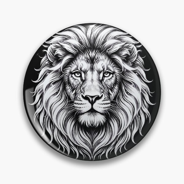 Item preview, Apex Lion: Mono - stylish fashion design - statement piece - wearable art designed and sold by David Brookes Digital.