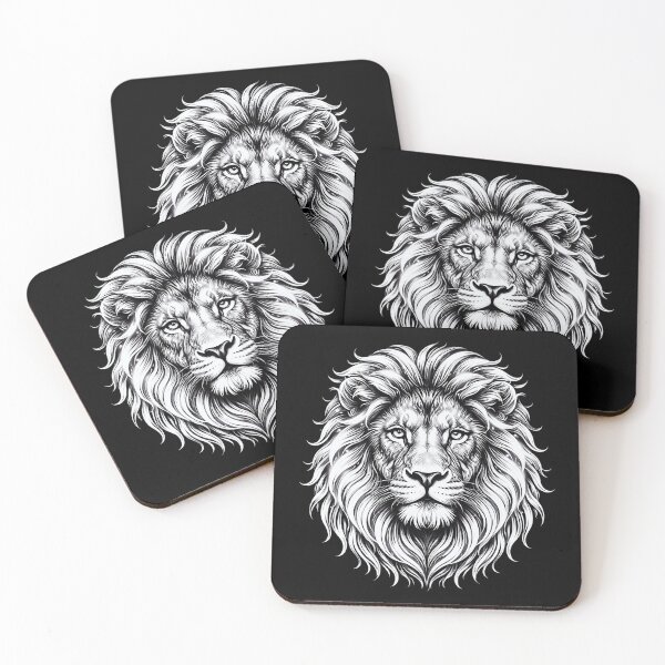 Item preview, Apex Lion: Mono - stylish fashion design - statement piece - wearable art designed and sold by David Brookes Digital.