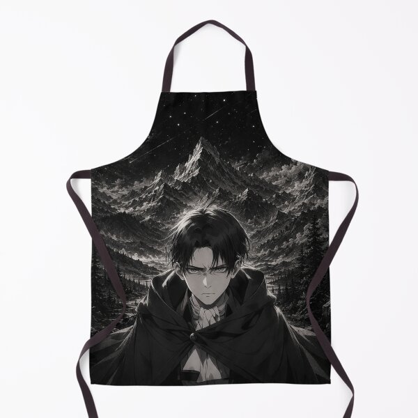 Item preview, Levi Ackerman Moonlit Mountains | Monochrome Anime Nightscape Art | Dark Anime Warrior Art | Attack on Titan warriors in Anime designed and sold by Templatemini.