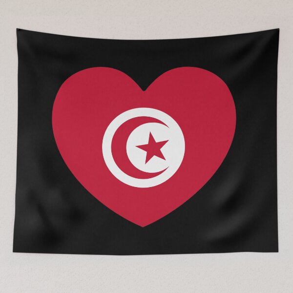 Item preview, Tunisia Flag Heart designed and sold by shitpostee.