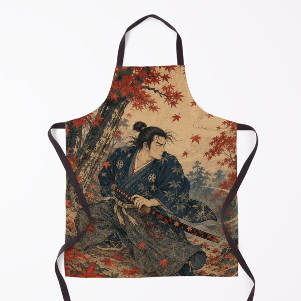 Item preview, Autumn Duelist - Vintage Japanese Samurai Ukiyo-e Woodblock designed and sold by bapupa.