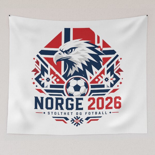 Item preview, Norway 2026 Eagle Football Crest designed and sold by RedCircleArt.