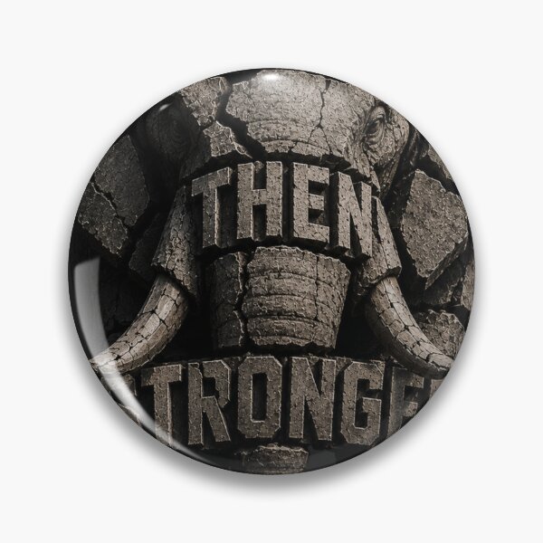 Item preview, Solo Founder Broken Then Stronger Elephant Brutalist Art Print designed and sold by SavannaStrikes.