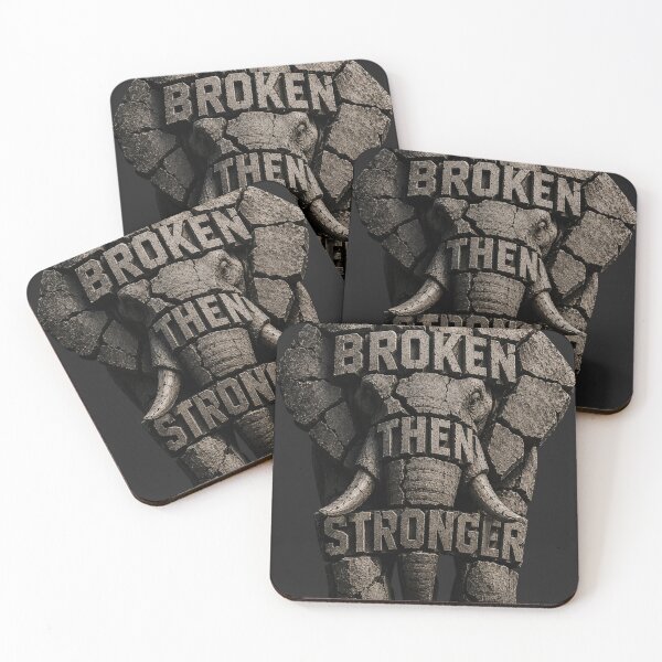 Item preview, Solo Founder Broken Then Stronger Elephant Brutalist Art Print designed and sold by SavannaStrikes.