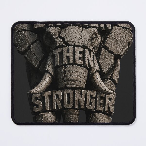 Item preview, Solo Founder Broken Then Stronger Elephant Brutalist Art Print designed and sold by SavannaStrikes.