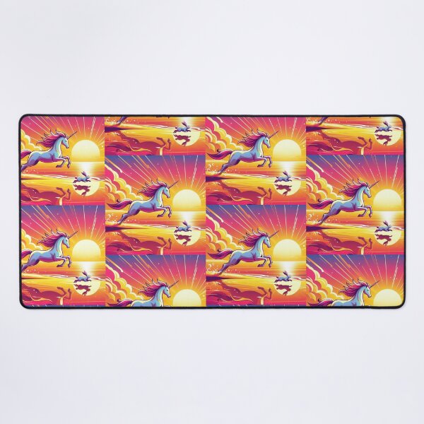 Item preview, Unicorn and Rabbit – Magical Sunset Fantasy Design designed and sold by Dogandesighn.