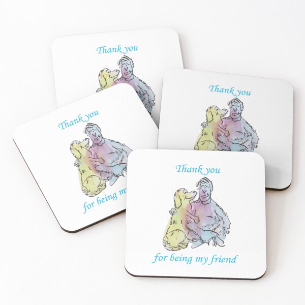 Item preview, dog thank you for being my friend designed and sold by Inky Fingers Illustrations.