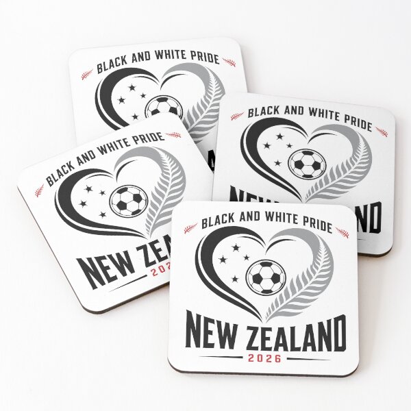 Item preview, New Zealand 2026 Football Heart designed and sold by RedCircleArt.