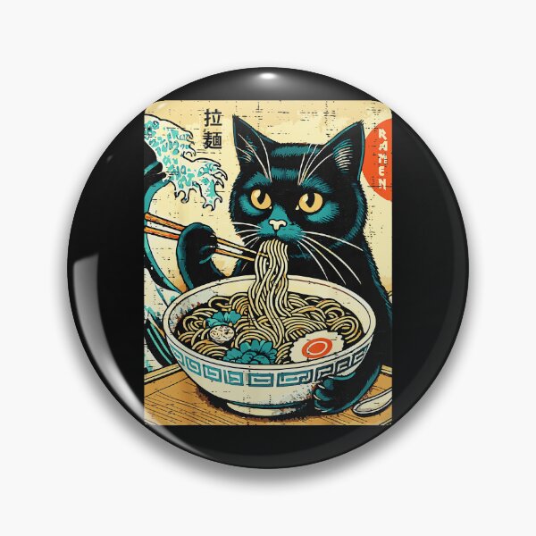Item preview, 拉麺 Ramen Black Cat Japanese Food Lover designed and sold by AmaXONIC.