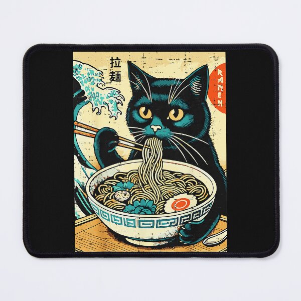 Item preview, 拉麺 Ramen Black Cat Japanese Food Lover designed and sold by AmaXONIC.