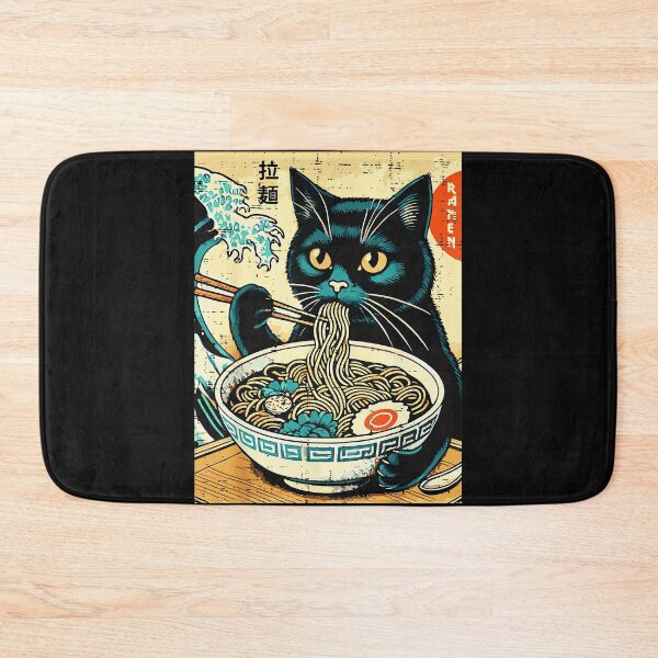 Item preview, 拉麺 Ramen Black Cat Japanese Food Lover designed and sold by AmaXONIC.