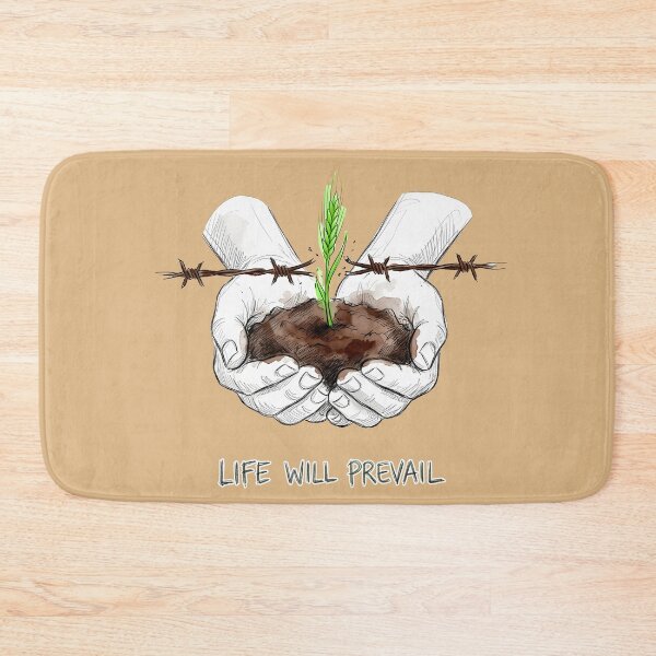 Item preview, Life Will Prevail: Wheat and Barbed Wire Illustration designed and sold by SoulPT.