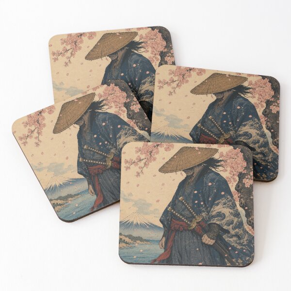 Item preview, Silent Ronin - Vintage Japanese Samurai Ukiyo-e Woodblock designed and sold by bapupa.