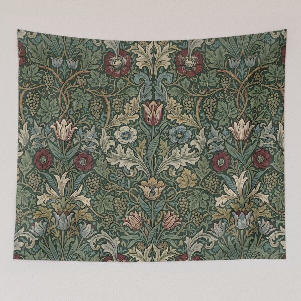Item preview, Vintage Arts and Crafts Botanical Floral Pattern, William Morris Inspired Aesthetic designed and sold by GreatPeopleMind.