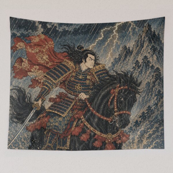 Item preview, Thunder General - Vintage Japanese Samurai Ukiyo-e Woodblock designed and sold by bapupa.