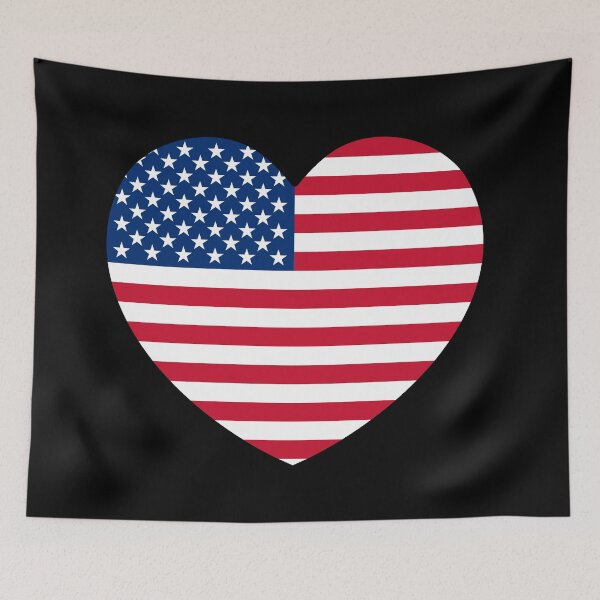 Item preview, United States Flag Heart designed and sold by shitpostee.