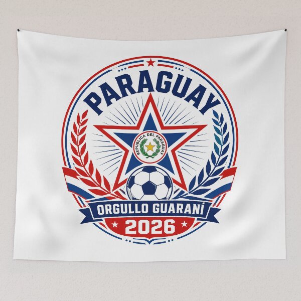 Item preview, Paraguay 2026 Guarani Football Crest designed and sold by RedCircleArt.