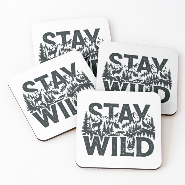 Item preview, Stay Wild Forest Wildlife Nature Lover Graphic T-Shirt Hoodie Sticker designed and sold by TheCosyCarriage.