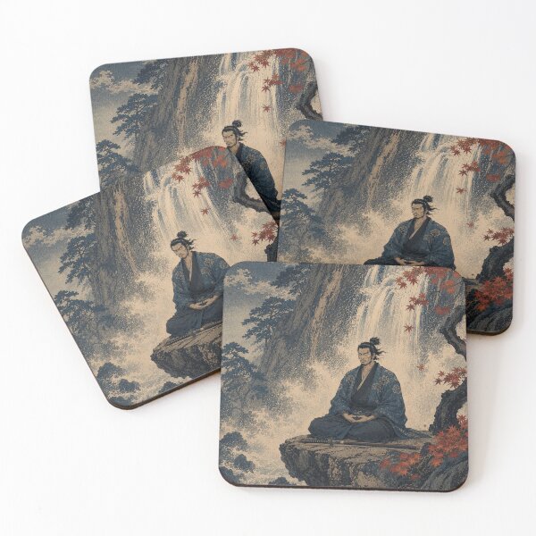Item preview, Zen Blademaster - Vintage Japanese Samurai Ukiyo-e Woodblock designed and sold by bapupa.