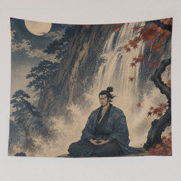 Item preview, Zen Blademaster - Vintage Japanese Samurai Ukiyo-e Woodblock designed and sold by bapupa.